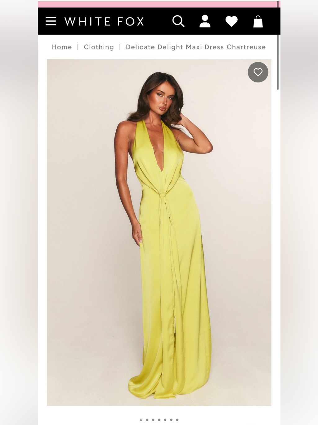 White Fox Delicate Delight Maxi Dress Chartreuse